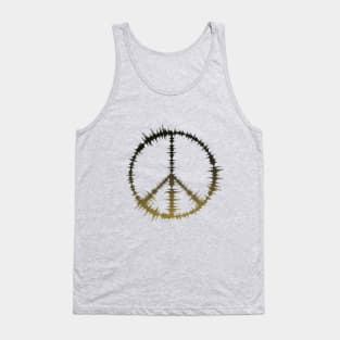 Peace Sign | Sound Wave Equalizer Yellow Tank Top